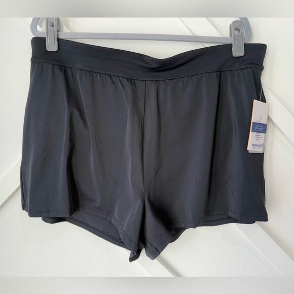 NWT Swimsuits For All Wide-Band Swim Short With Built-In Brief Black Size 20 - Picture 2 of 8